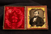 Daguerreotype Man in Floral Vest with Ornate Full Case 1/6 Plate Antique V39
