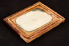 Daguerreotype Man with Vest & Bow Tie in Floral Half Case 1/6 Plate Antique V36
