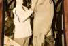 Gen Mark Clark Meets Man Ordered to Fire on His Boat 6¼x8¾ 1947 AP Wire Photo V31