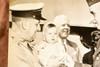 Gen Omar Bradley Greets Baby Randi Hansen DC Airport 8x6¾ 1947 AP Wire Photo V37