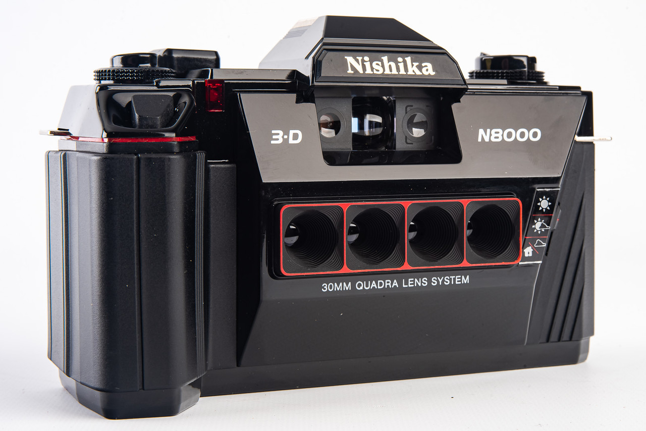 新品未使用 Nishikaニシカ N8000 3Dカメラ 3点セット Nishika N8000 35mm 3D Film Camera with Vincent Price VHS Manual