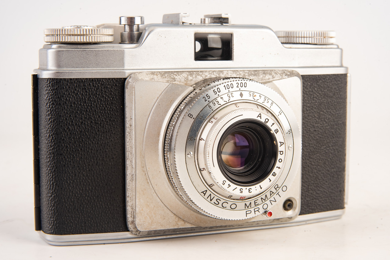 Ansco Memar Folding 35mm Film Camera with Agfa Apotar 45mm f