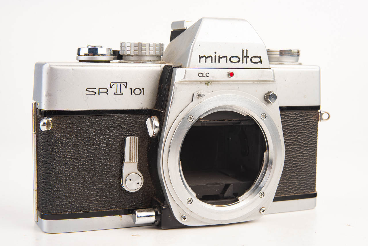 Minolta SRT101 Chrome 35mm SLR Film Camera Body SR Mount for MD MC