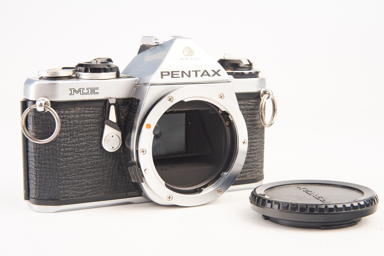 Pentax ME 35mm SLR Camera Body with Cap Meter Works AS-IS Tested