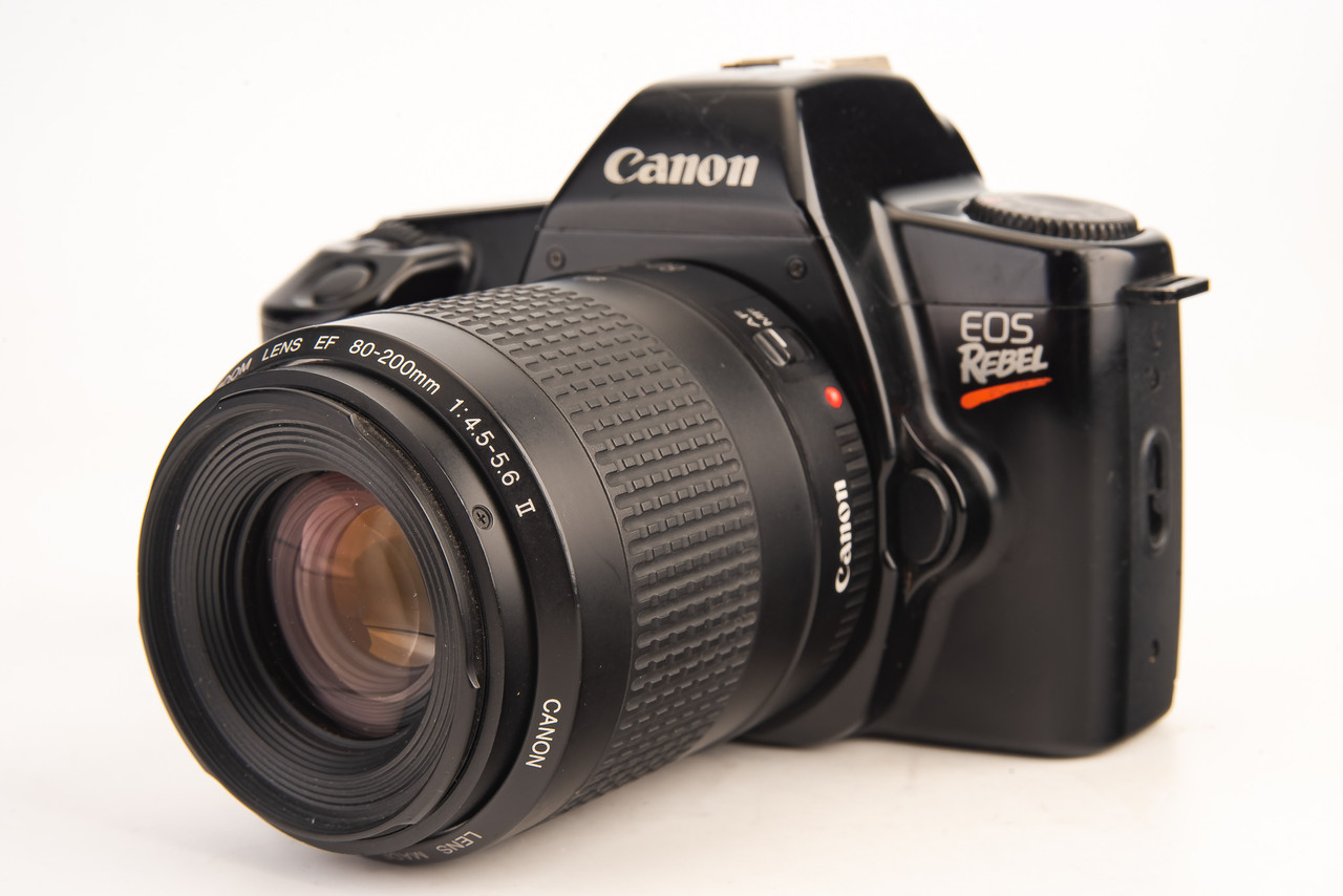 Canon EOS Rebel 35mm SLR Film Camera with Zoom EF 80-200mm f/4.5