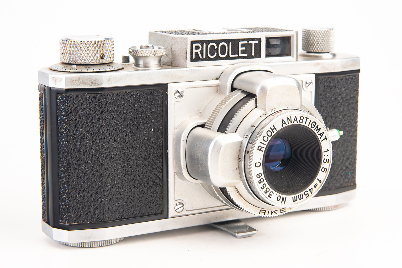 レトロ　カメラ　昭和 RIKEN RICOH　ケース　セット レトロカメラ昭和 RIKEN RICOHケースセット