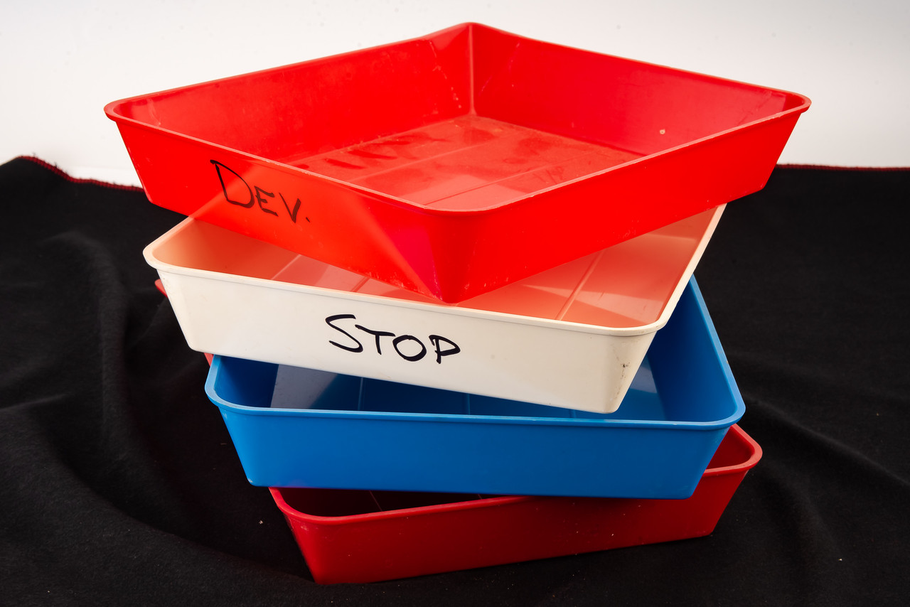 Set of 4 Yankee 8x10 Agitray Hard Plastic Darkroom Photo Chemical
