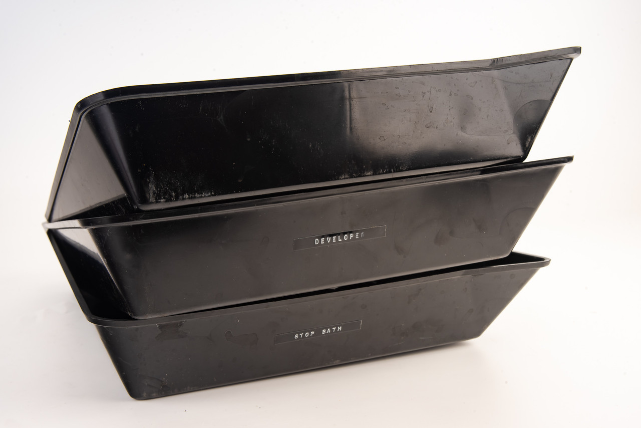Set of 3 Yankee 8x10 Agitray Hard Plastic Darkroom Photo Chemical Trays