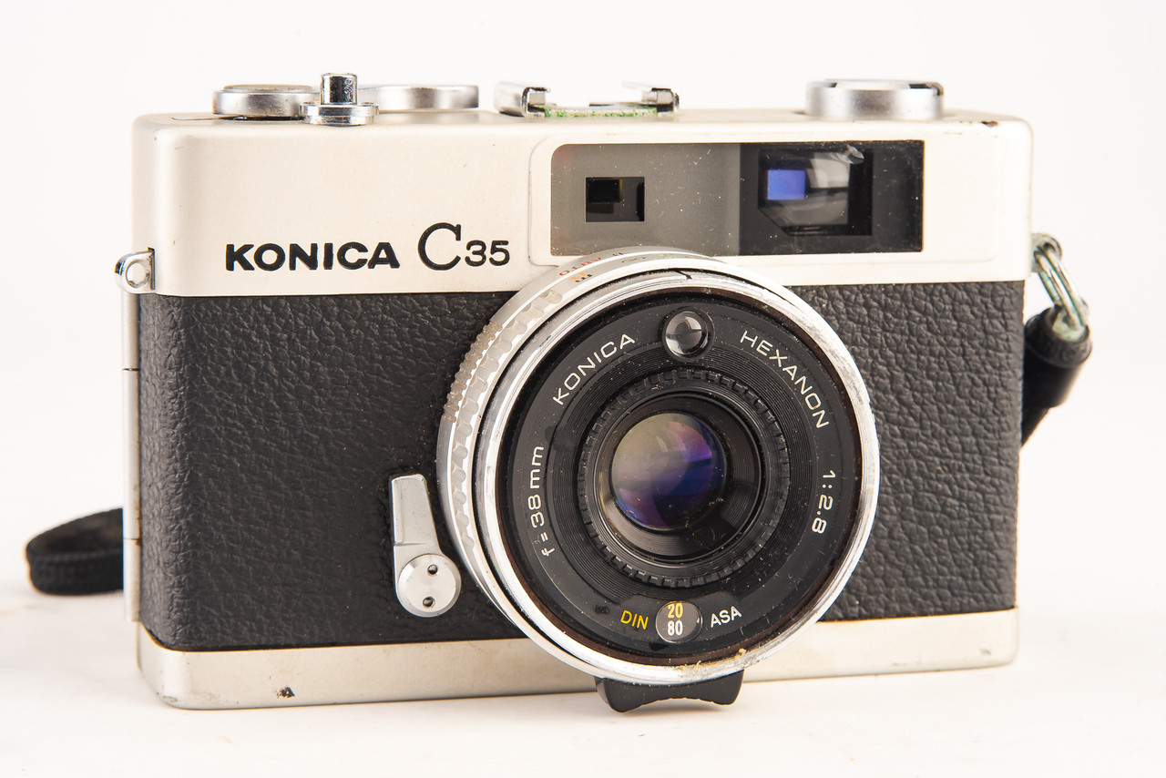 Konica C35 Compact 35mm Film Rangefinder Camera with Hexanon