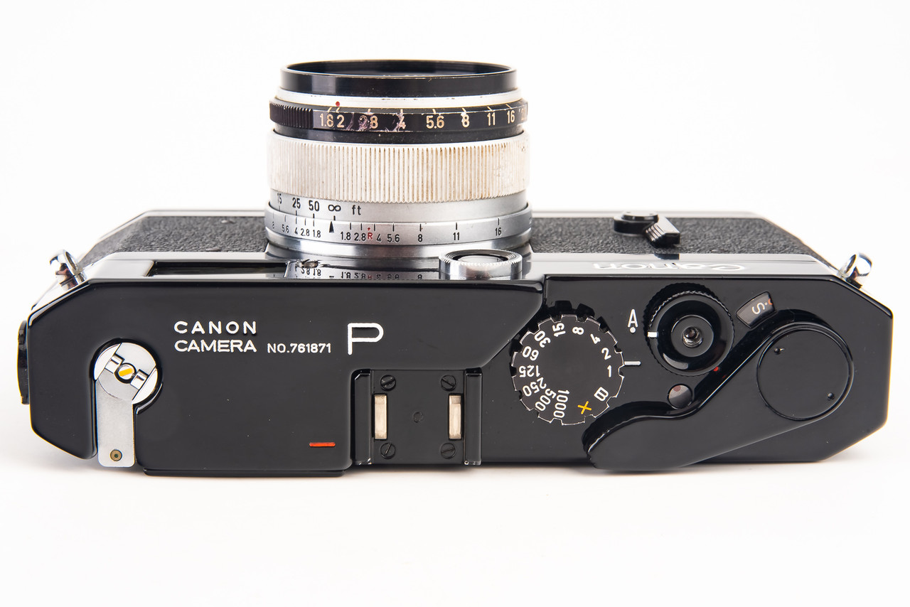 Mint Black Canon P Rangefinder Film Camera Kit with 35mm f