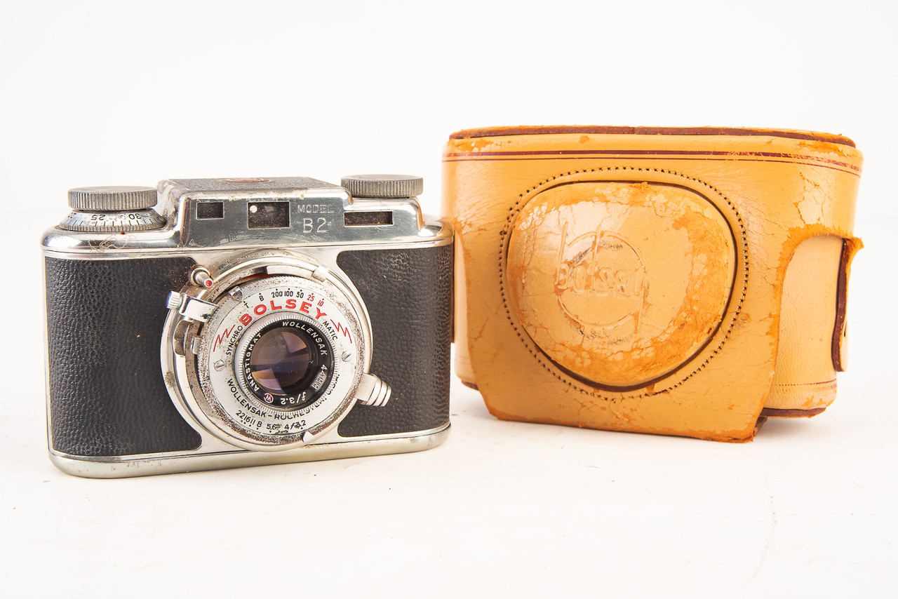 Bolsey Model B2 Compact 35mm Film Camera in Original Case AS-IS