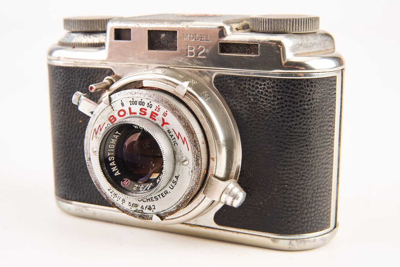 Bolsey Model B2 Compact 35mm Film Camera in Original Case AS-IS