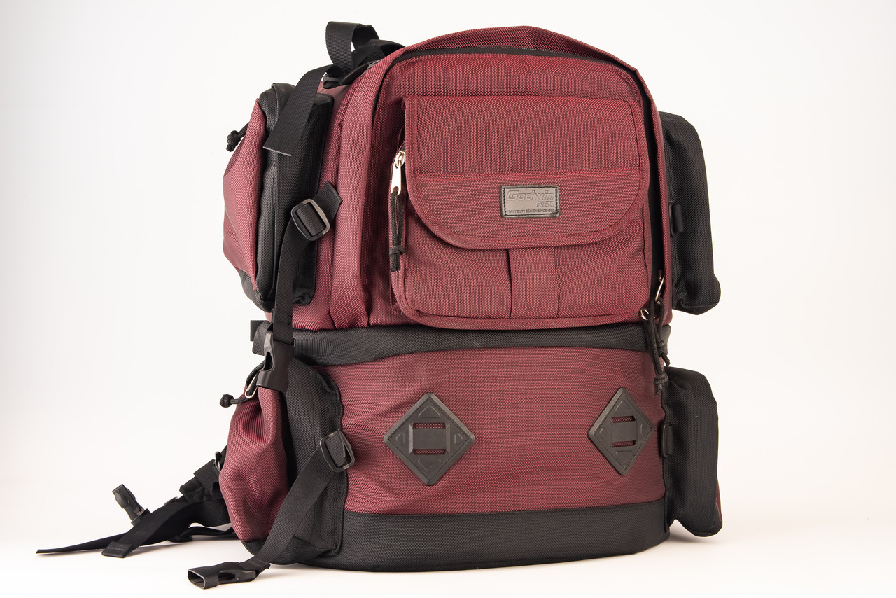 Godwin Neo Burgundy Padded Camera Backpack Hiking Bag 18 x 8 x 18