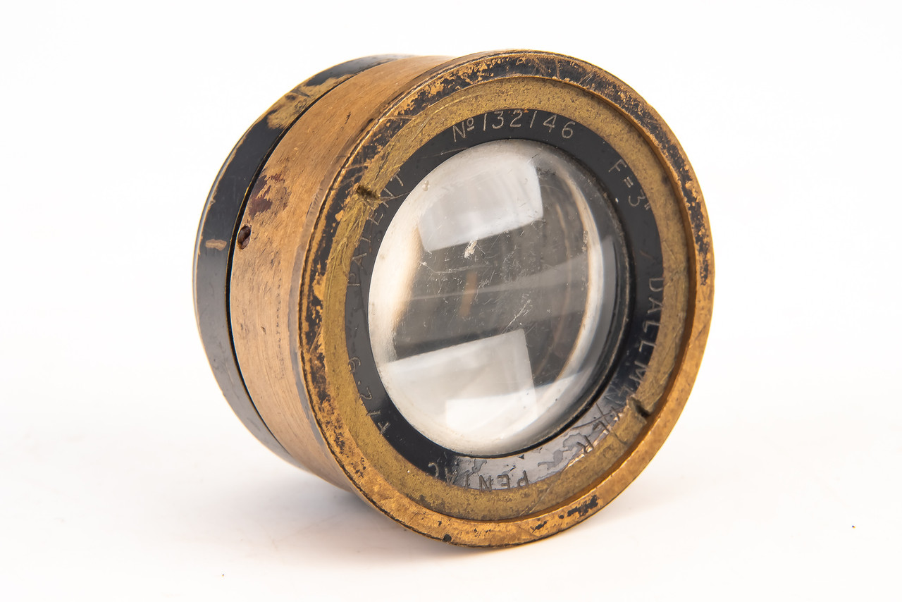 Dallmeyer Pentac 3 Inch f/2.9 Antique Brass Barrel Lens 31mm Mount