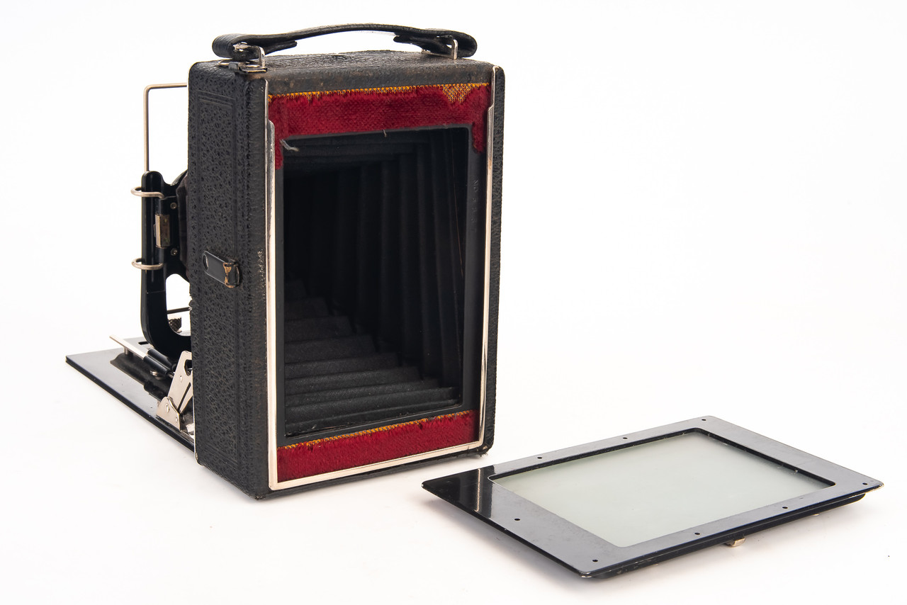 Rokuoh-sha Konica Idea Metal 1930 6.5×9cm Plate Film Camera with 7