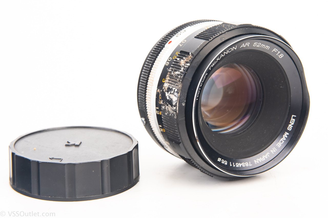 Konica Hexanon 52mm f/1.8 Prime Lens with Rear Cap for AR Mount
