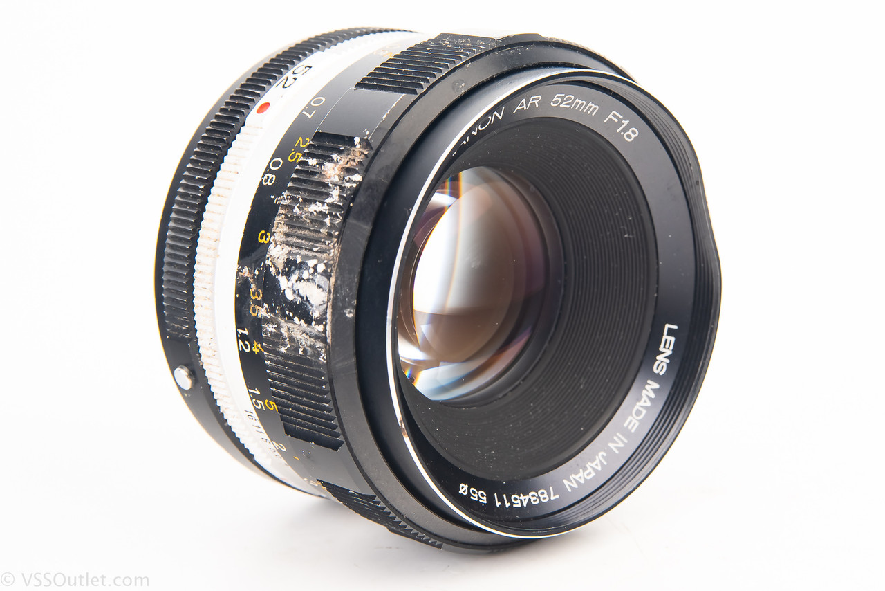 Konica Hexanon 52mm f/1.8 Prime Lens with Rear Cap for AR Mount