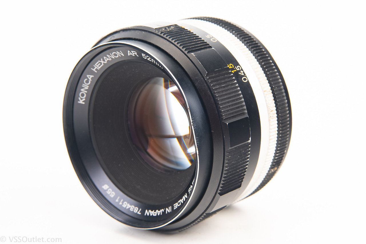 Konica Hexanon 52mm f/1.8 Prime Lens with Rear Cap for AR Mount