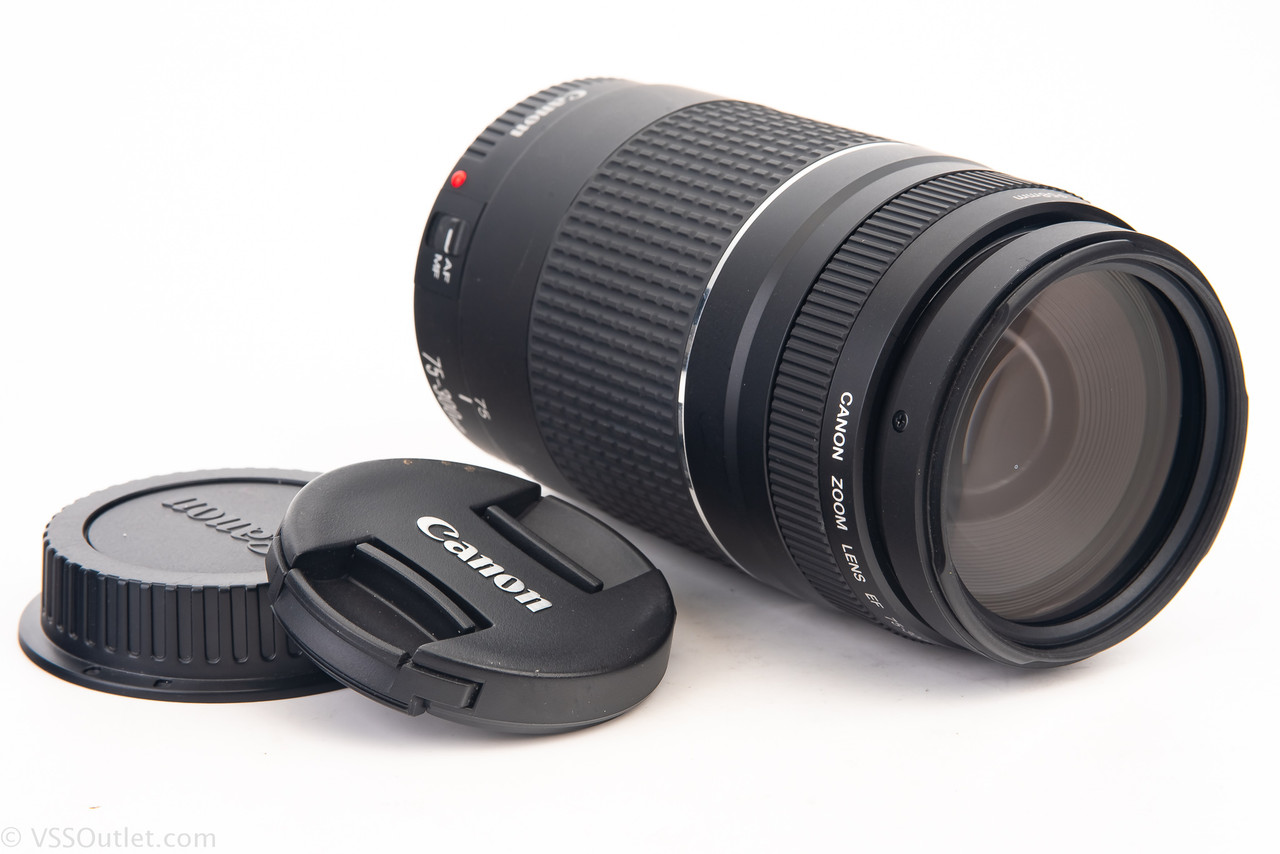 Canon EF 75-300mm f/4~5.6 III Zoom AF Telephoto Lens with Caps V20