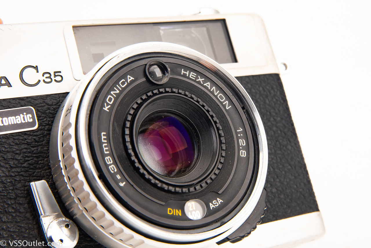 Konica C35 Compact 35mm Film Rangefinder Camera with Hexanon 38mm