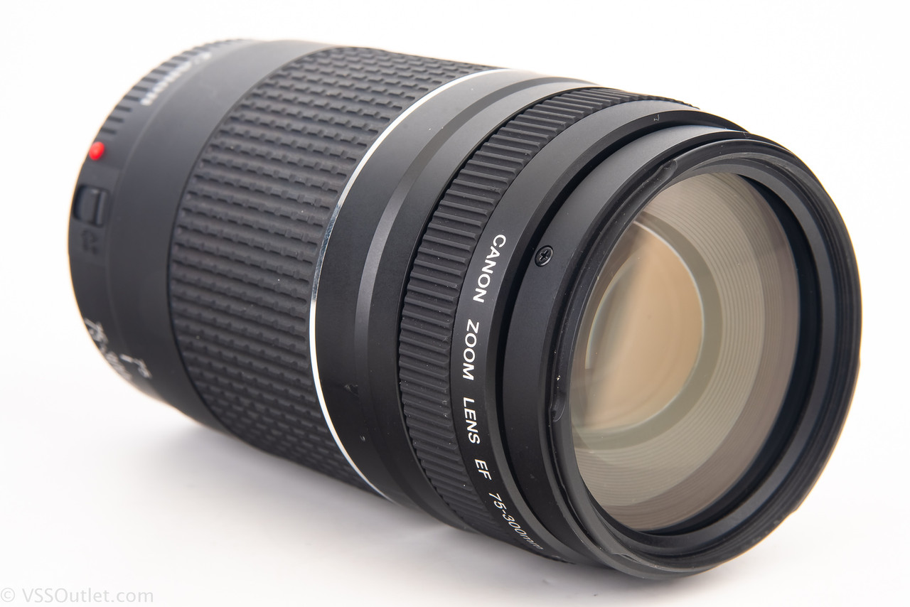 Canon EF 75-300mm f/4~5.6 III Zoom AF Telephoto Lens with Both