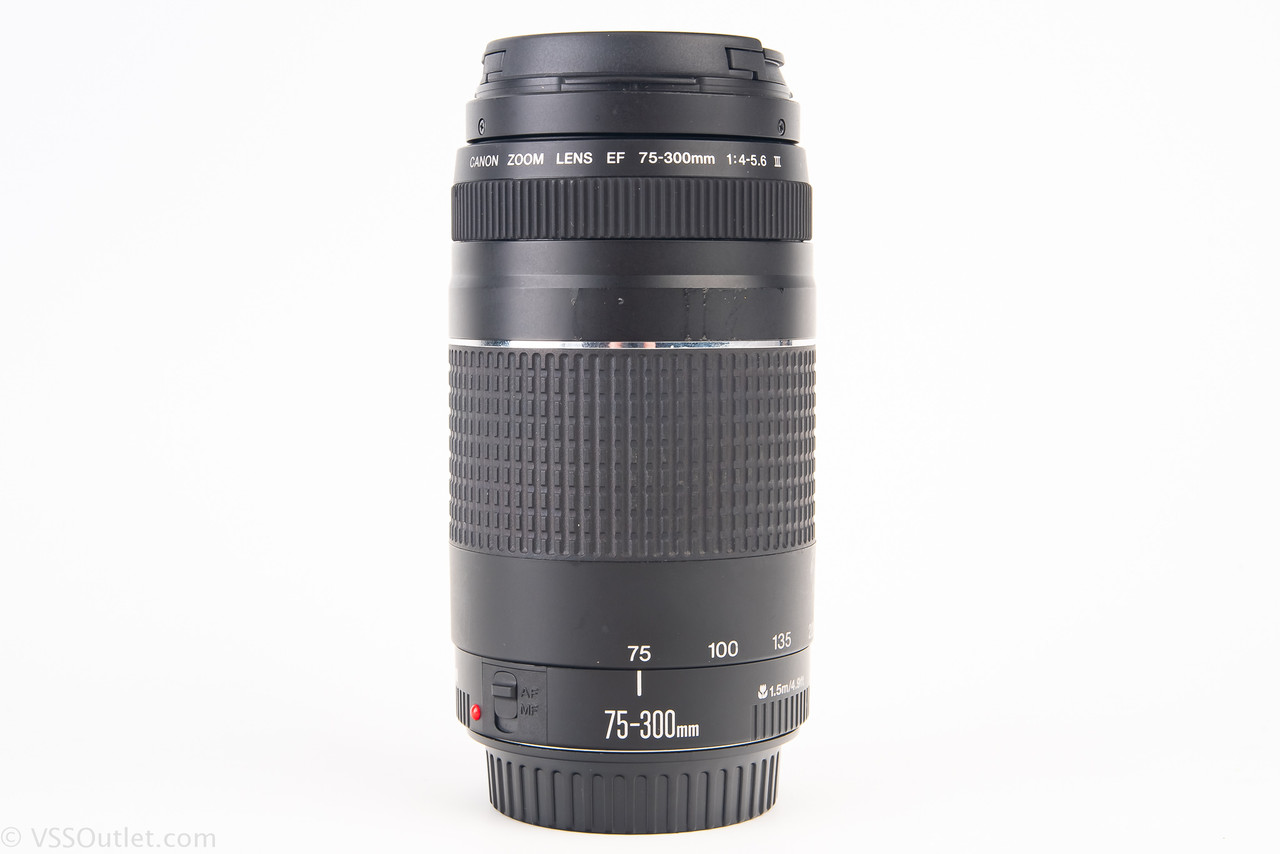 Canon EF 75-300mm f/4~5.6 III Zoom AF Telephoto Lens with Both