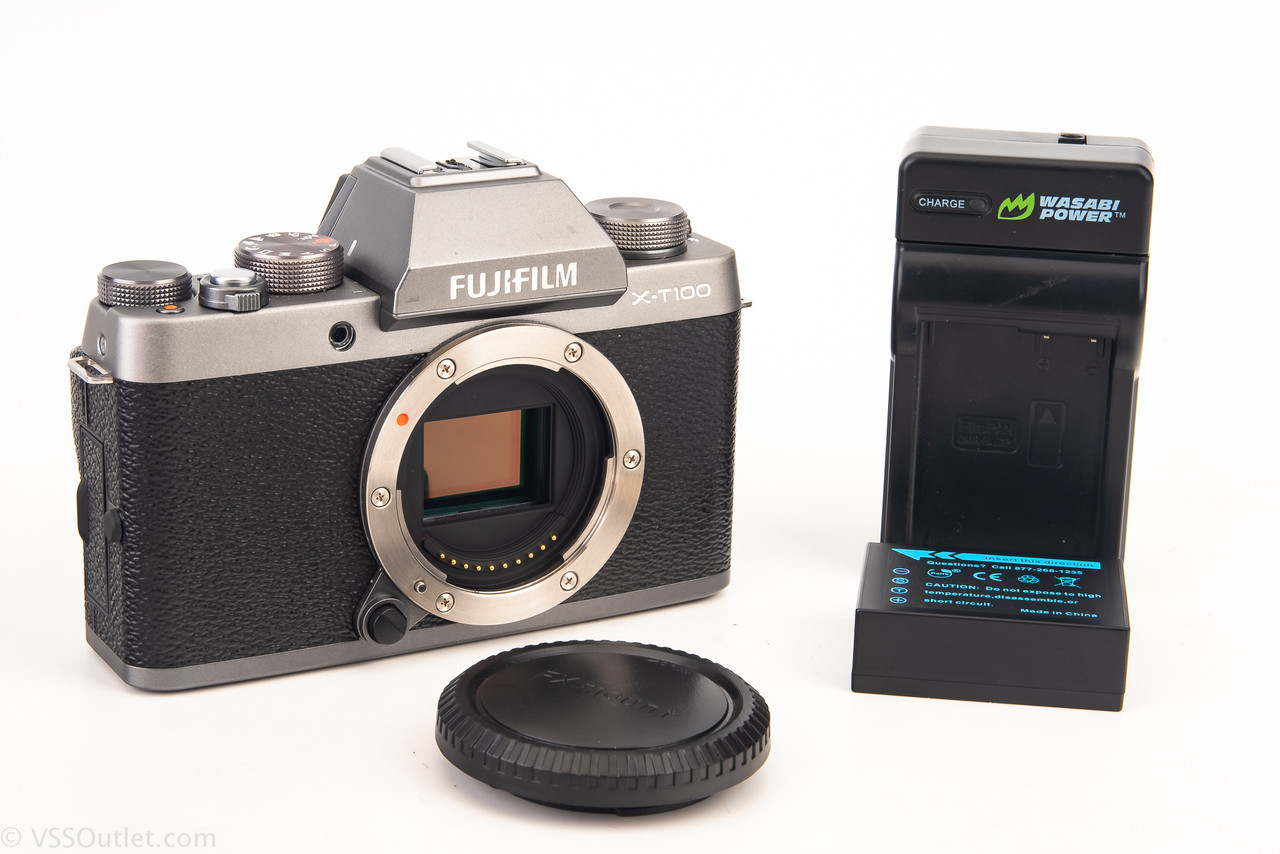 Fujifilm X-T100 24.2MP Mirrorless Digital Camera Body with Cap NEAR MINT  V22 - VSSoutlet