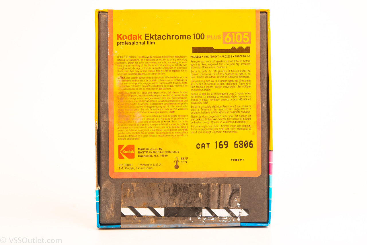 Kodak Ektachrome 100 Plus 6105 4x5'' Large Format Film Box of 10