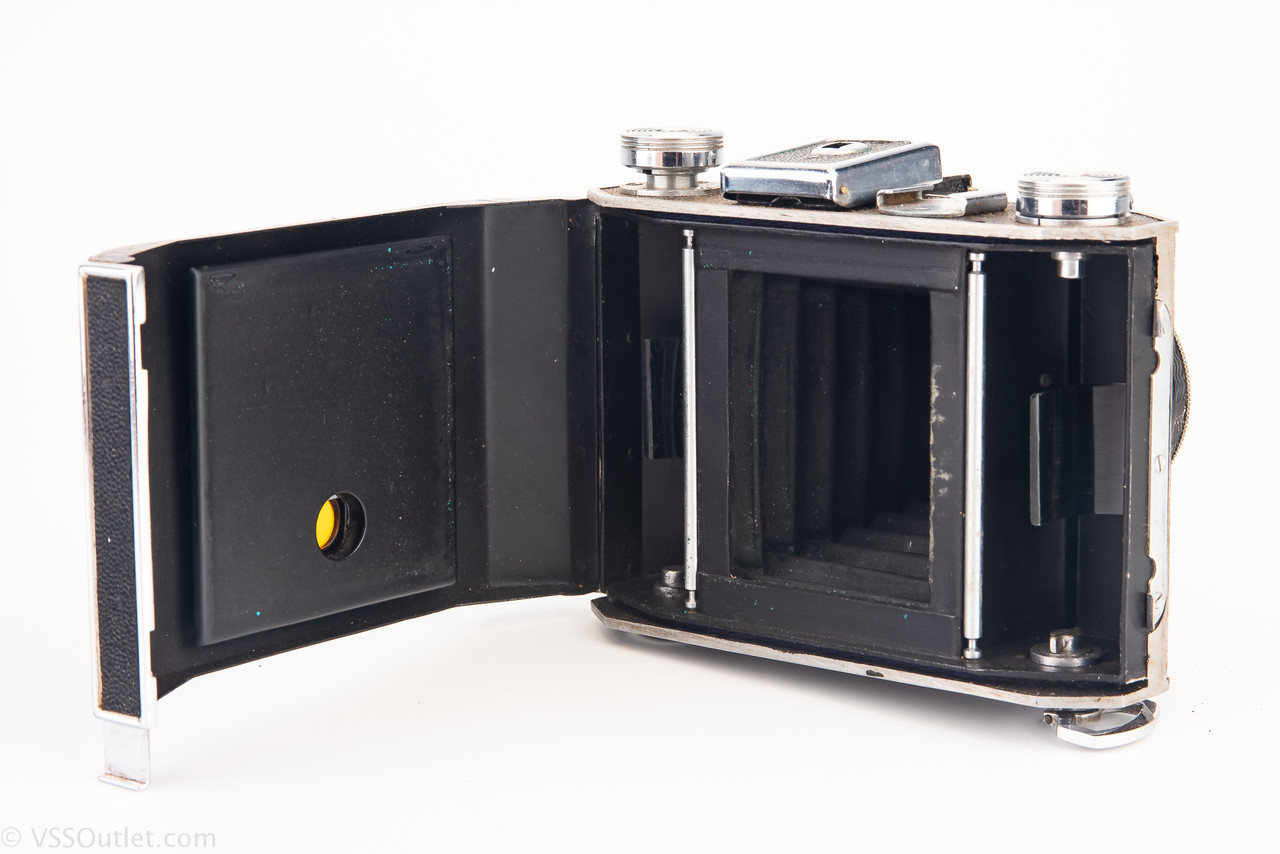 ヴィンテージ MINOLTAAuto Semi CROWN II Pro完動品 RARE VINTAGE MINOLTA Crown FOLDING CAMERA W/ CASE 75mm