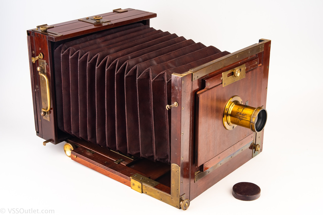 Mackenstein 18x24cm Mahogany Tailboard Field Camera Berthiot