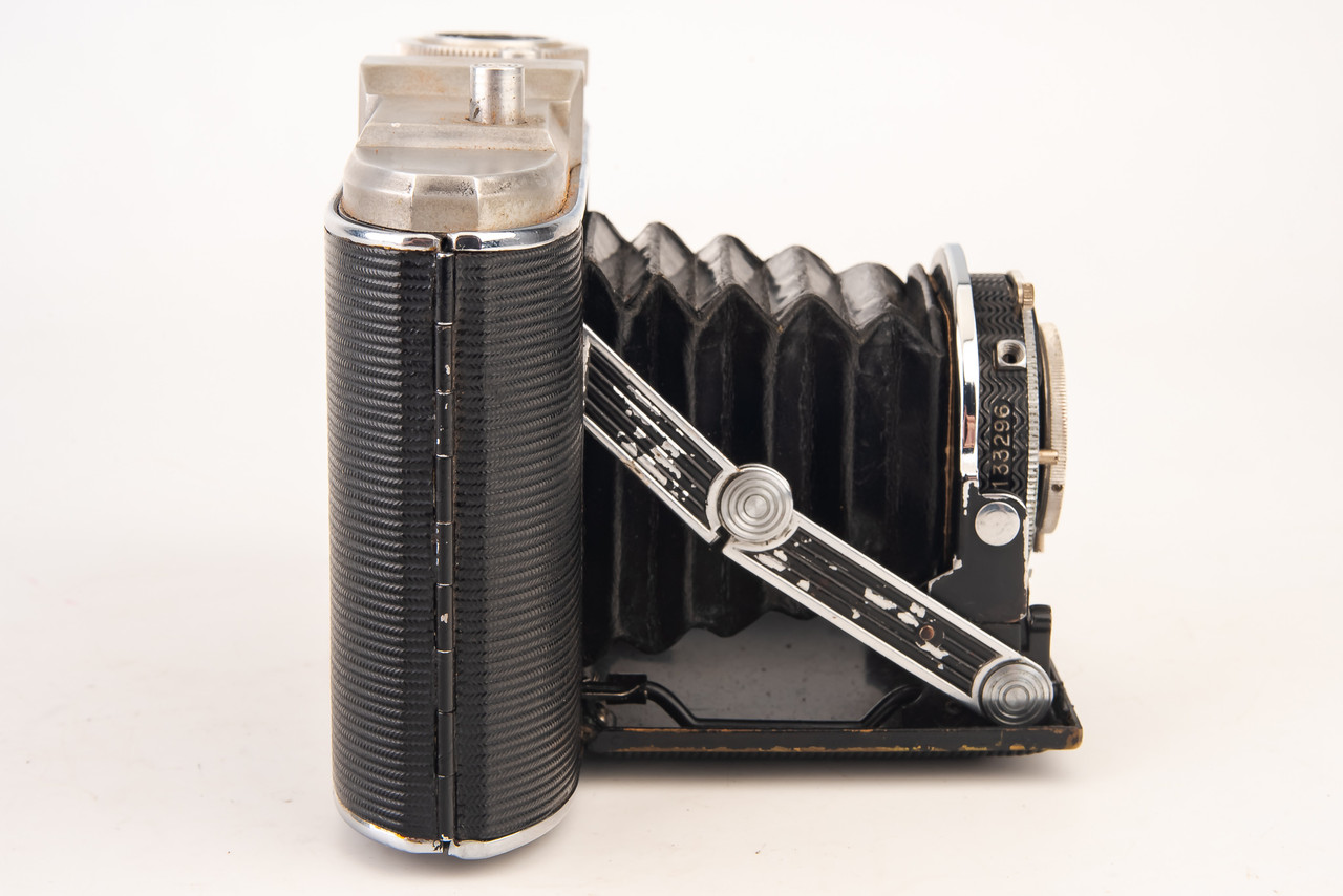 Appareil photo AGFA Jsolette à soufflets vintage 1937 avec étui en cuir