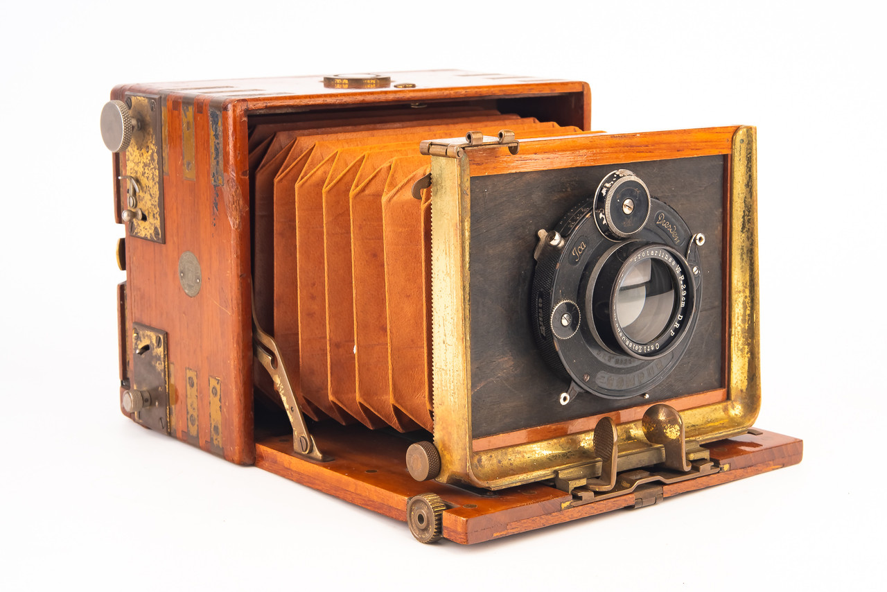 Ernemann HEAG VI Tropen Tropical 9x12 Folding Plate Camera Teak