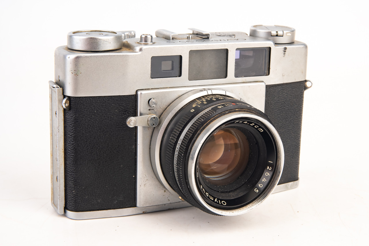 Olympus 35-S 35mm Rangefinder Camera w G Zuiko 4.2cm f/1.8 Lens AS