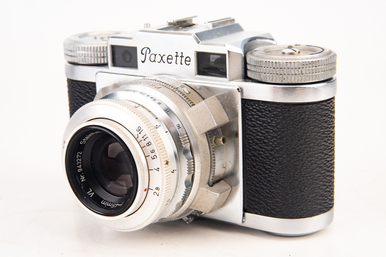 フィルムカメラ BESSAMATIC + BRAUN-XENAR 2.8/50 R Braun Paxette Rangefinder Camera 35mm w/ Staeble Kata 45mm