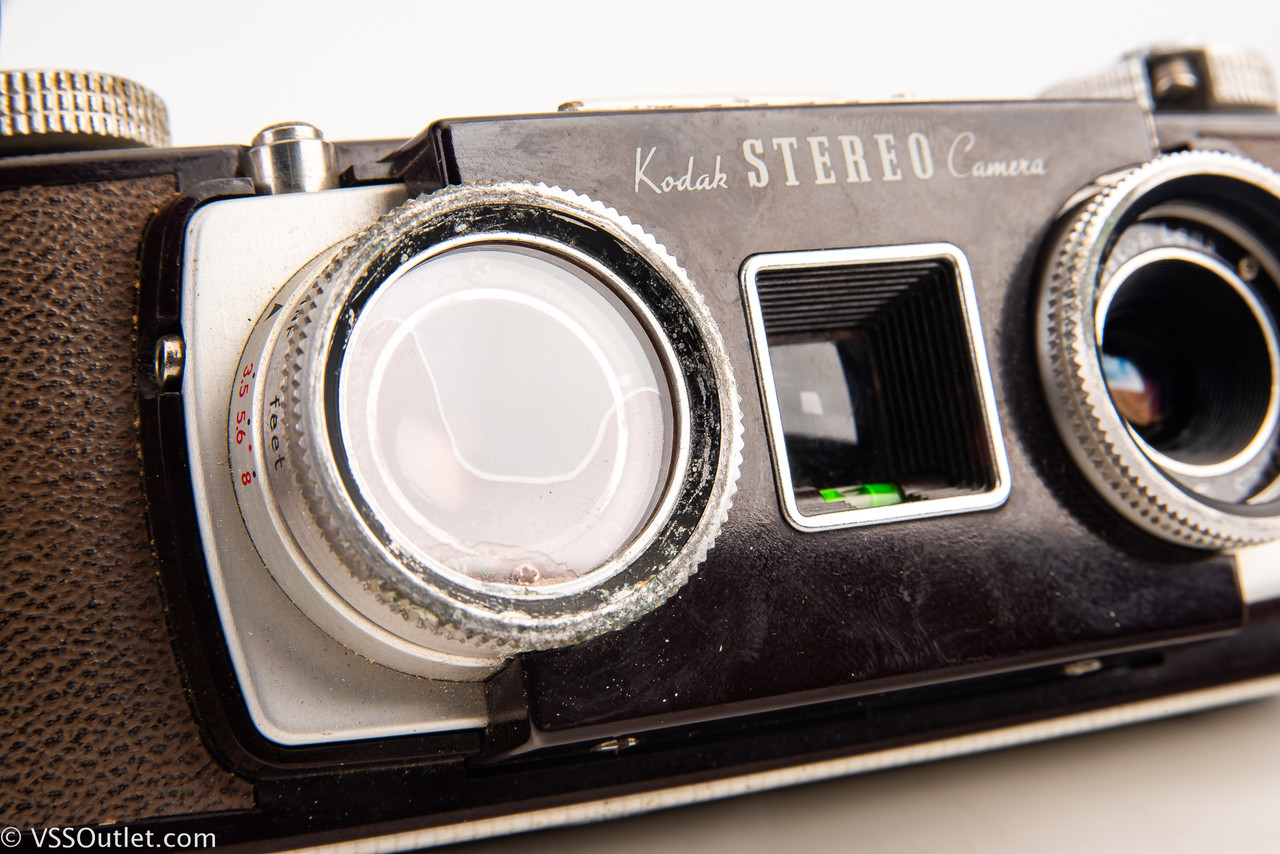 Kodak Stereo 35mm Film Camera with 35mm f/3.5 Lens AS-IS for PARTS