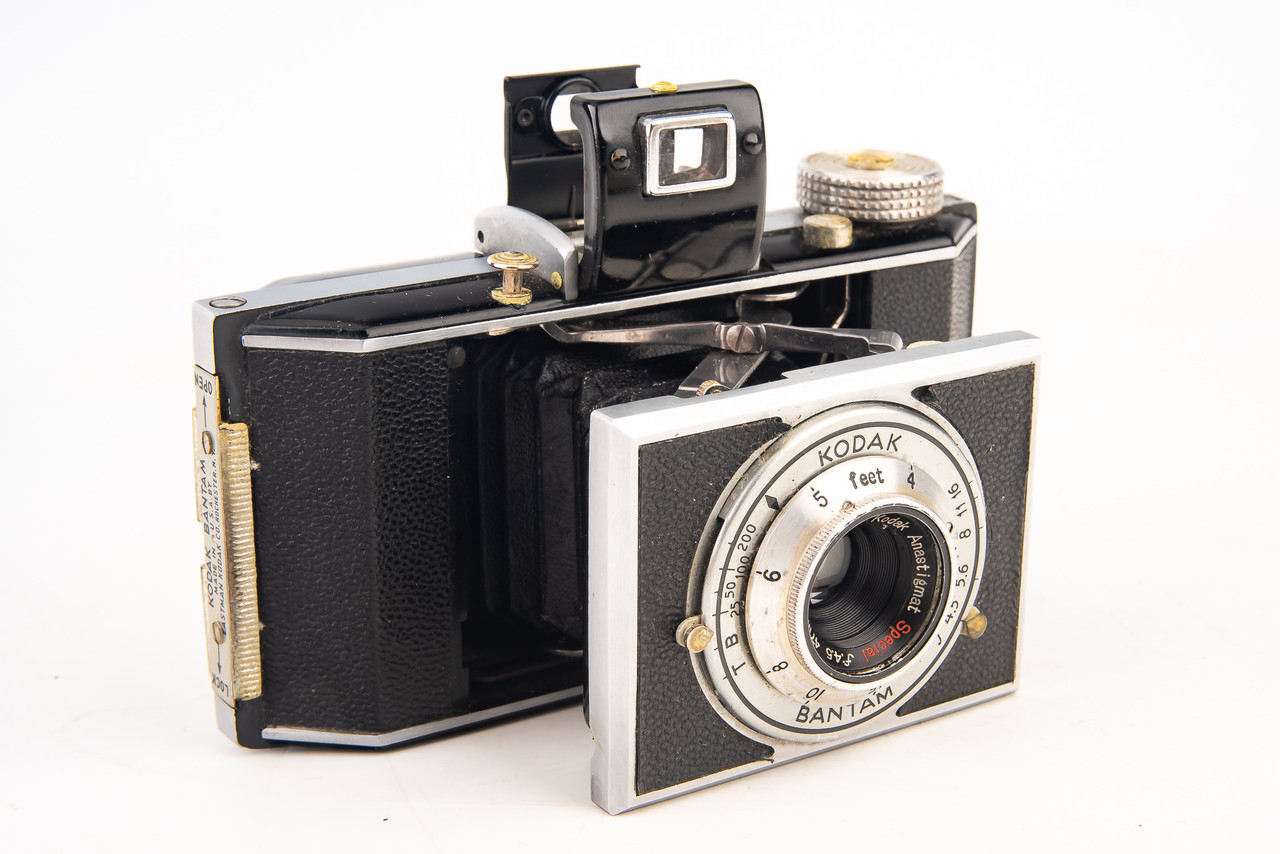 Kodak Bantam Folding 828 Film Camera with 47mm f/4.5 Lens in Box