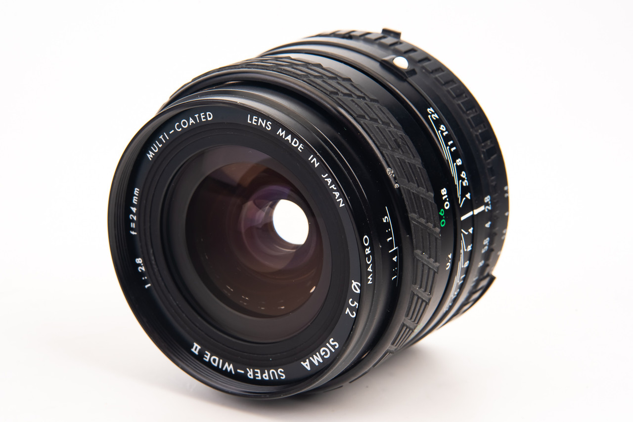 SIGMA SUPER-WIDE II 24mm f/2.8 レンズ Nikon F AiS Mount Sigma 24mm f/2.8 Super Wide II Multi Coated MF