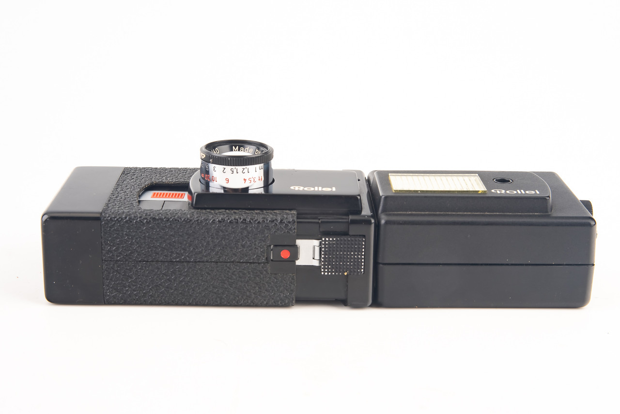 Rollei A26 126 Film Camera with Sonnar 40mm Lens C26 Flash & Case