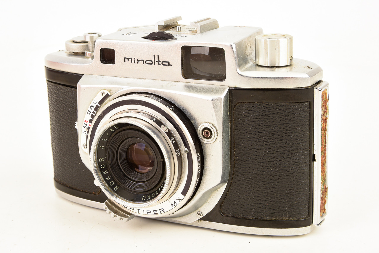 Minolta A 35mm Film Rangefinder Camera with Rokkor 45mm f/3.5 Lens
