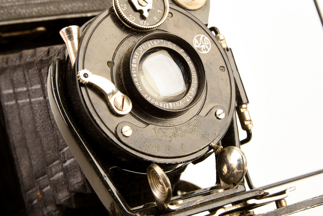Voigtlander 5x8 129 Film Rollfilmkamera Folding Camera w Voigtar