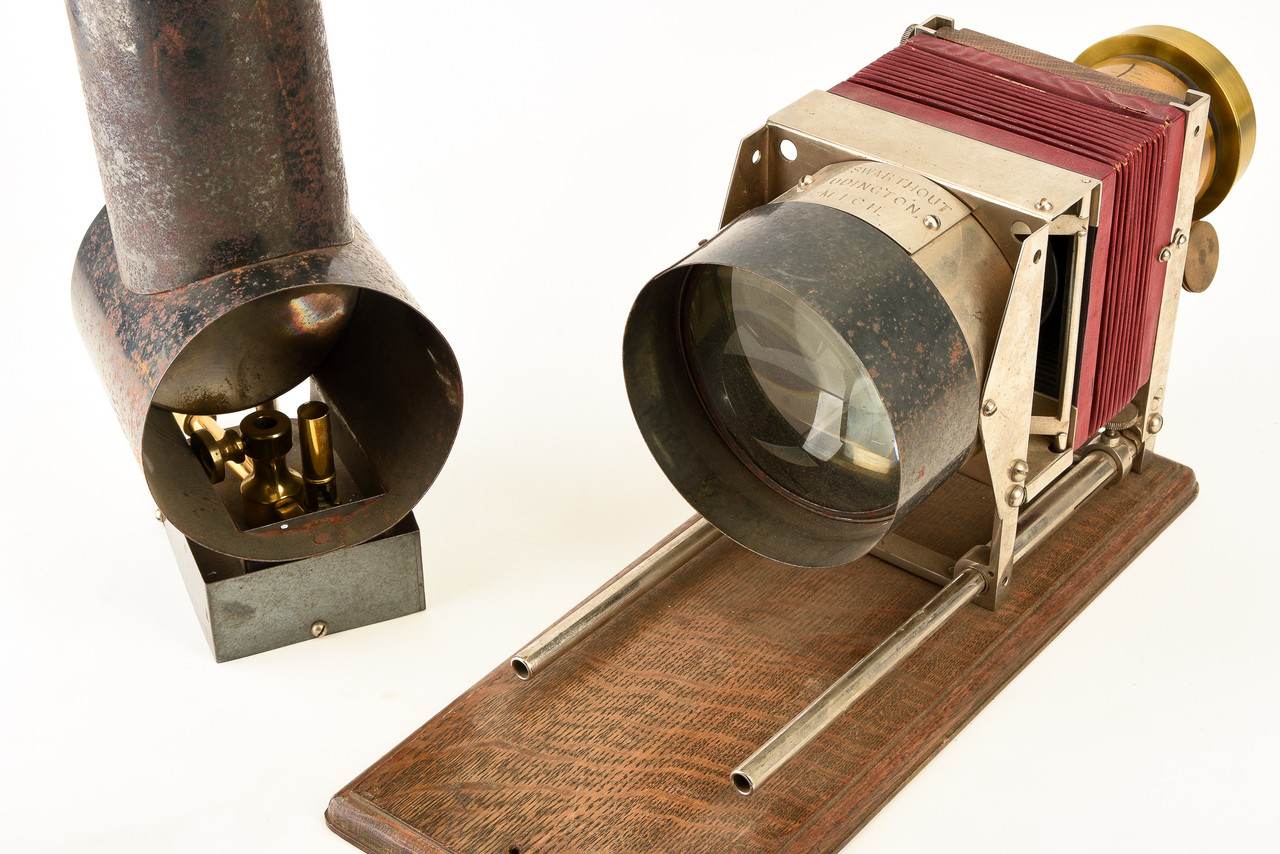 L.F. Swarthout Pastor's Stereopticon Magic Lantern Outfit with