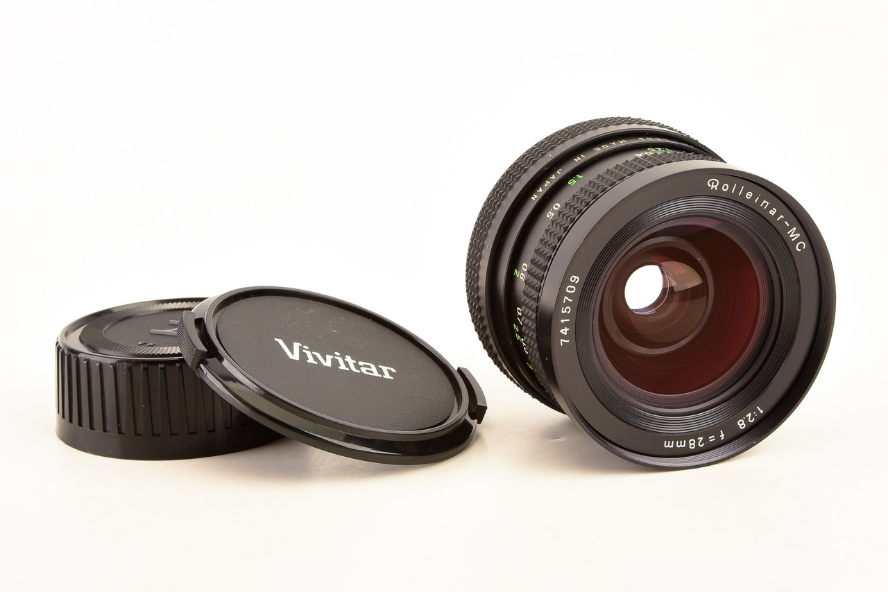 【美品】ローライRollei Rolleinar-MC 28/2.8 QBM Rollei Rolleinar-MC 28mm f/2.8 Manul Focus Wide Angle Lens for QBM