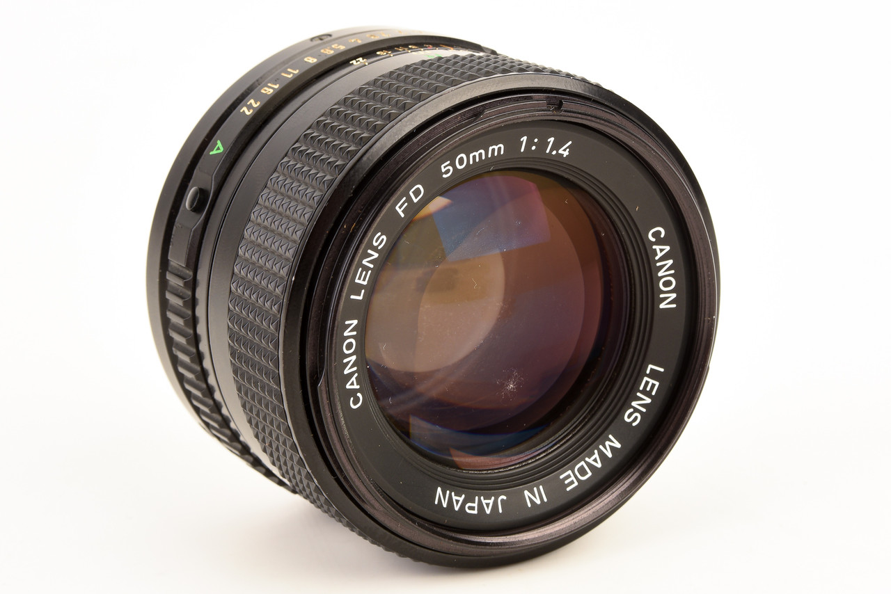 Canon New FD 50mm f/1.4 Standard Prime Lens with Both Caps Vintage