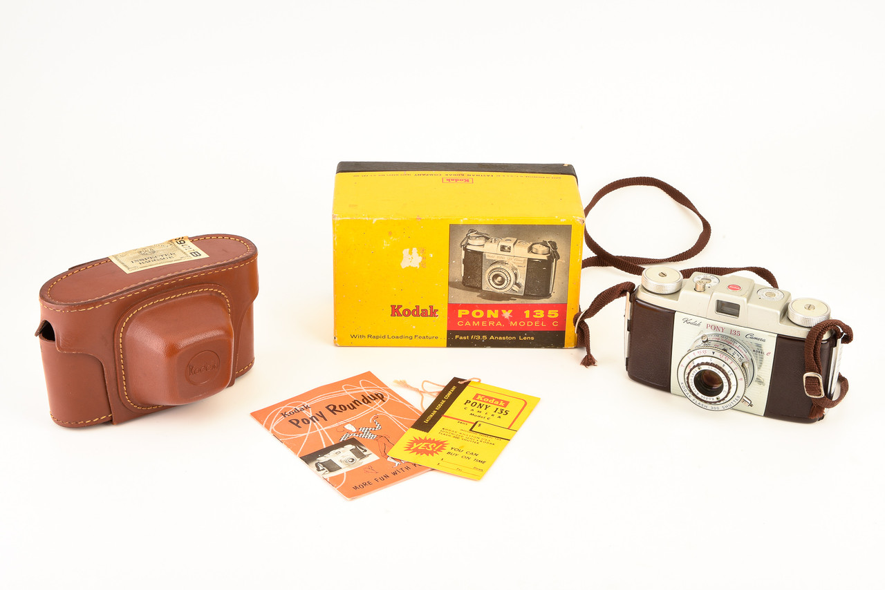 Kodak Pony 135 Model C 35mm Film Camera with Anaston 44mm Lens in