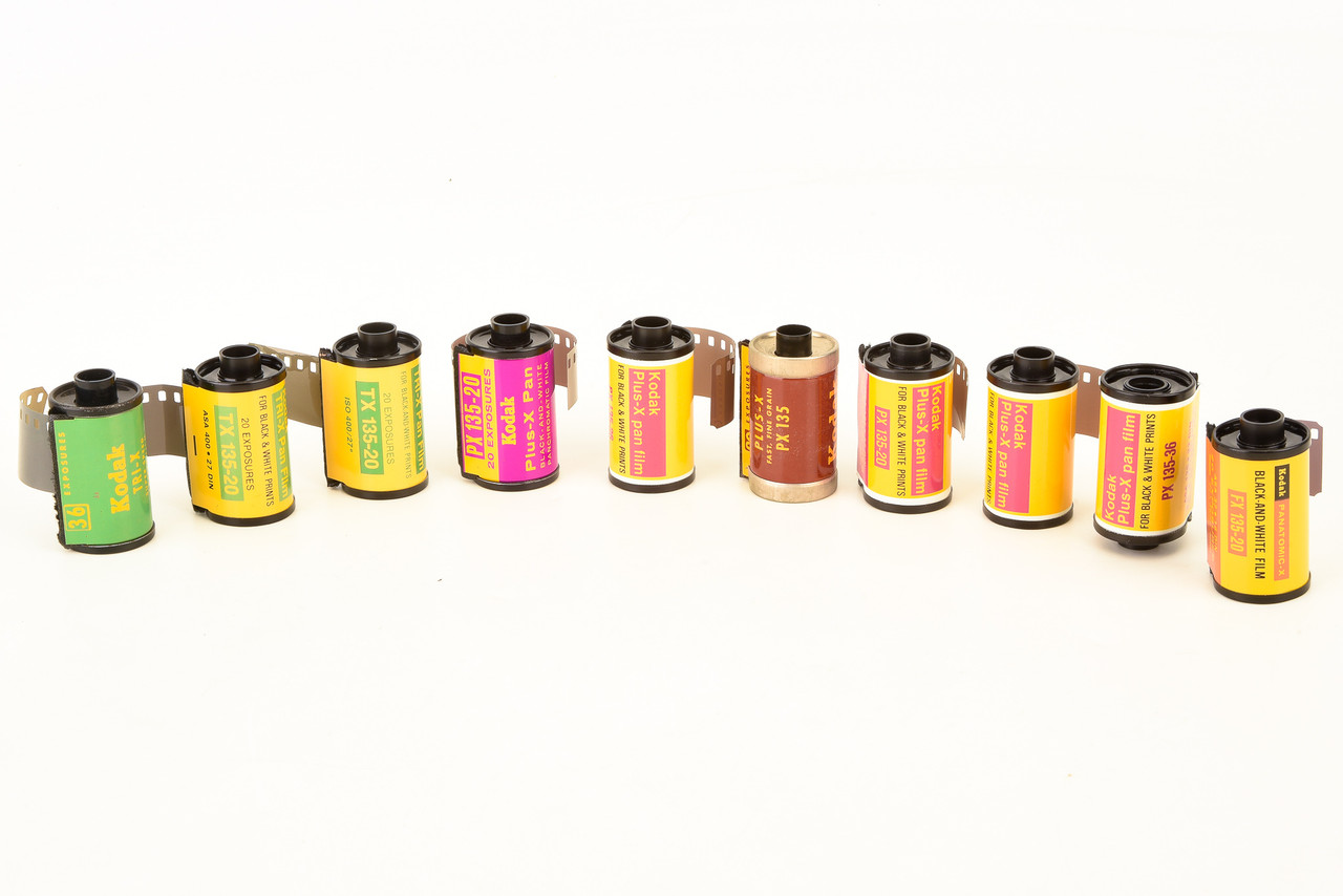 Kodak 35mm Film EXPIRED 10 Roll Lot Black White Plus-X Tri