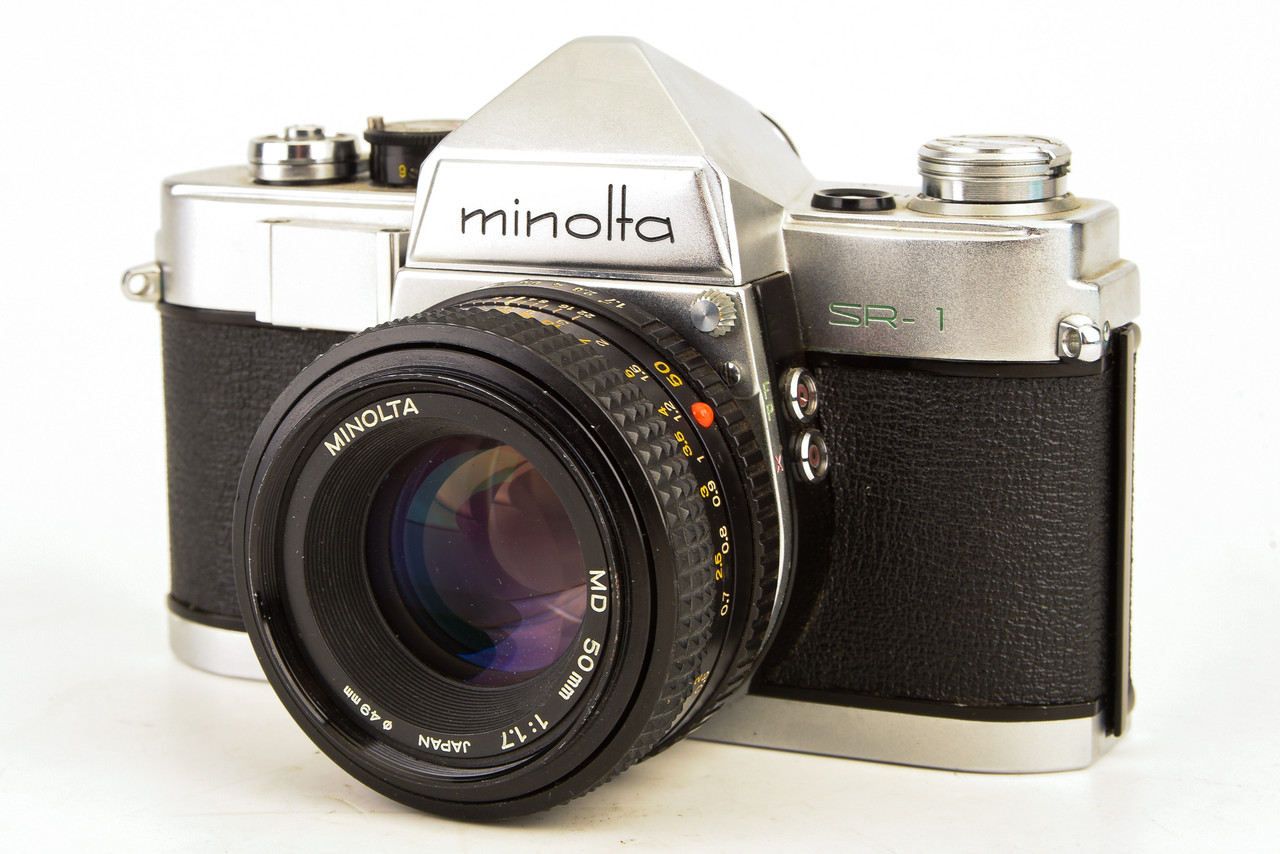 Minolta SR-1 35mm SLR Film Camera with MD 50mm f/1.7 Prime Lens