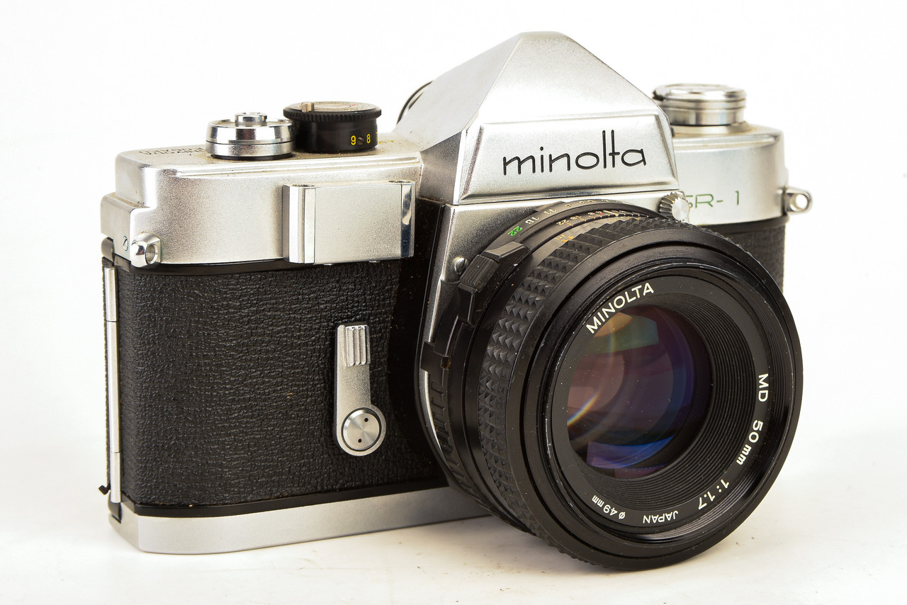 Minolta SR-1 35mm SLR Film Camera with MD 50mm f/1.7 Prime Lens
