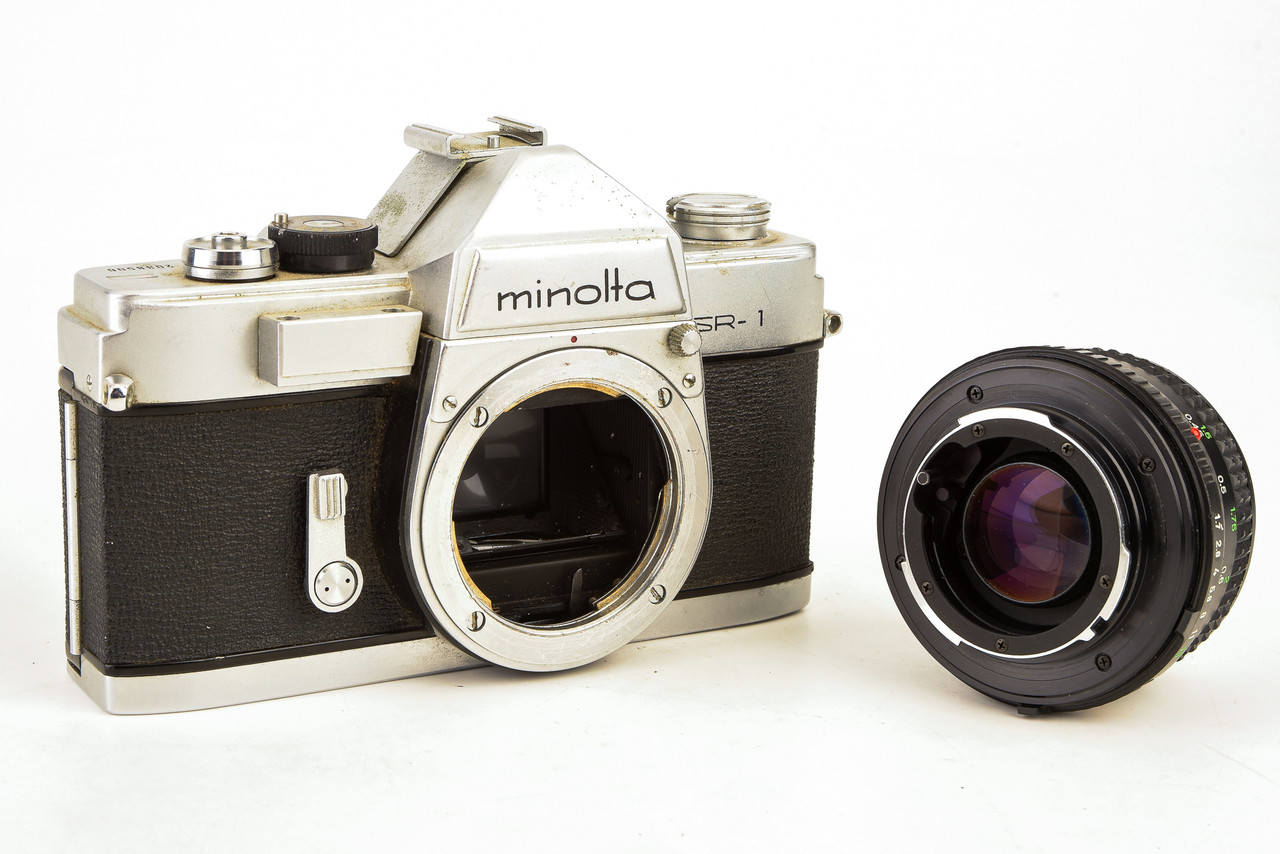 Minolta SR-1 35mm SLR Film Camera with MD Rokkor-X 50mm f/1.7 Lens