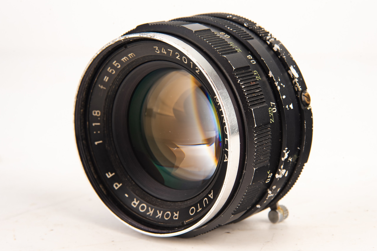Minolta Rokkor-PF 55mm f/1.8 Manual Focus Prime Lens w Caps MD MC