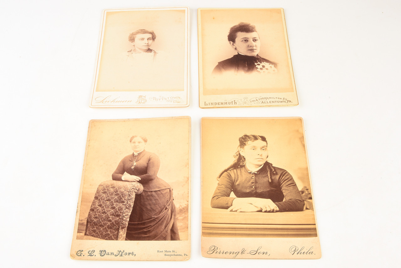 Late 1800s Cabinet Card Albumen Photo 4¼x6½ - Lot of 4 - Victorian